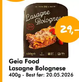 Havaristen Geia Food Lasagne Bolognese tilbud
