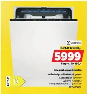 POWER Integrert oppvaskmaskin, NOK 5999 tilbud