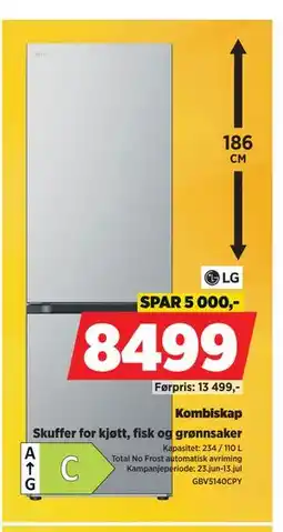 POWER Kombiskap, NOK 8499 tilbud