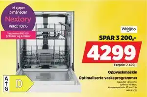 POWER Oppvaskmaskin, NOK 4299 tilbud