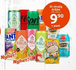 Joker Et utvalg drikke, NOK 9.9 tilbud