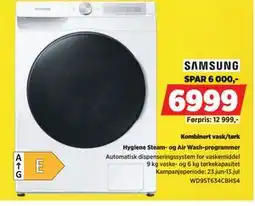 POWER Kombinert vask/tørk, NOK 6999 tilbud