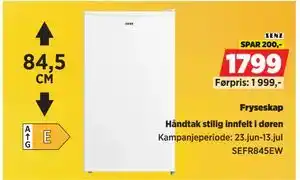 POWER Fryseskap, NOK 1799 tilbud