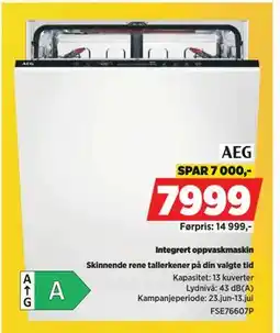 POWER Integrert oppvaskmaskin, NOK 7999 tilbud