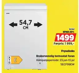 POWER Fryseboks, NOK 1499 tilbud