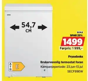 POWER Fryseboks, NOK 1499 tilbud