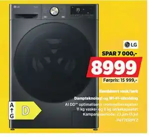 POWER Kombinert vask/tørk, NOK 8999 tilbud