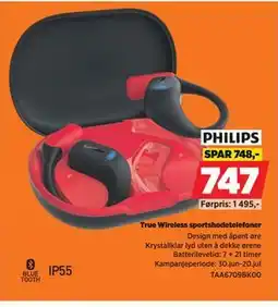 POWER True Wireless sportshodetelefoner, NOK 747 tilbud