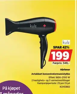 POWER Hårføner, NOK 199 tilbud