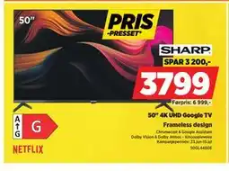 POWER 50 4K UHD Google TV, NOK 3799 tilbud