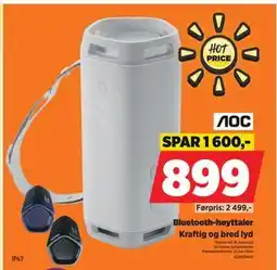 POWER Bluetooth-høyttaler, NOK 899 tilbud