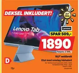 POWER 10,1 nettbrett, NOK 1890 tilbud
