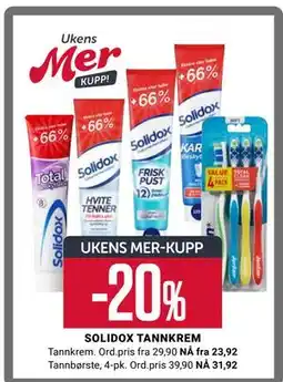 Europris SOLIDOX TANNKREM, App-pris tilbud