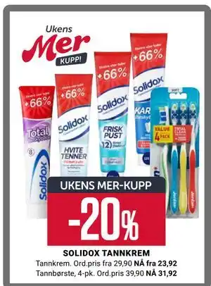 Europris SOLIDOX TANNKREM, App-pris tilbud