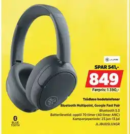POWER Trådløse hodetelefoner, NOK 849 tilbud