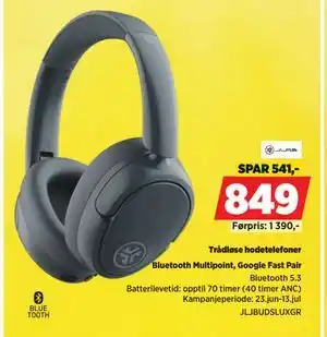 POWER Trådløse hodetelefoner, NOK 849 tilbud