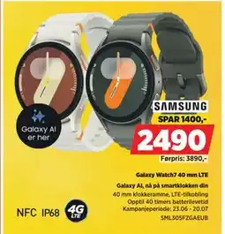 POWER Galaxy AI, nå på smartklokken din, NOK 2490 tilbud