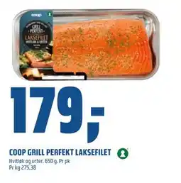 Coop Obs COOP GRILL PERFEKT LAKSEFILET, NOK 179 tilbud