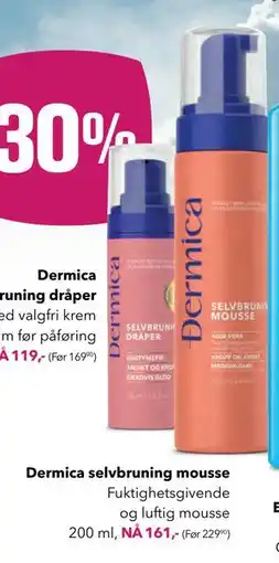 Apotek 1 Dermica selvbruning mousse, NOK 161 tilbud