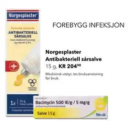 Apotek 1 Norgesplaster Antibakteriell sårsalve, NOK 204.9 tilbud