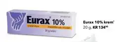 Apotek 1 Eurax 10% krem, NOK 134.9 tilbud