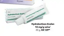 Apotek 1 Hydrokortison Evolan 10 mg/g salve, NOK 129.9 tilbud