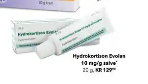 Apotek 1 Hydrokortison Evolan 10 mg/g salve, NOK 129.9 tilbud