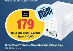 Coop Obs Smartstore™ Classic 15 oppbevaringsboks 4 pk tilbud