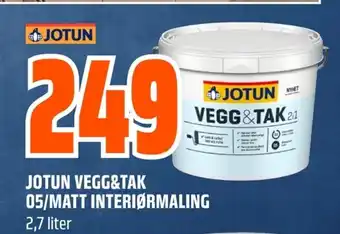 Coop Obs JOTUN VEGG&TAK 05/MATT INTERIØRMALING tilbud