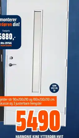 Coop Obs HARMONIE KINE YTTERDØR HVIT tilbud