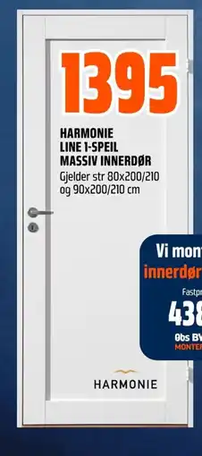 Coop Obs HARMONIE LINE 1-SPEIL MASSIV INNERDØR tilbud