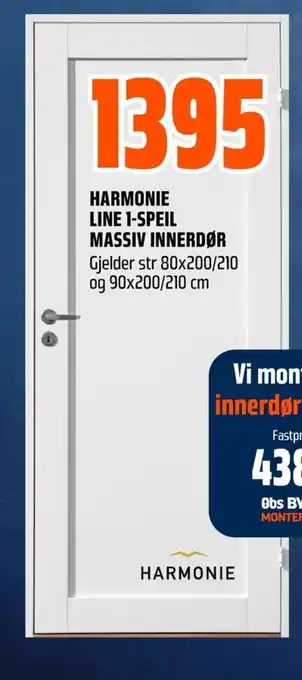 Coop Obs HARMONIE LINE 1-SPEIL MASSIV INNERDØR tilbud