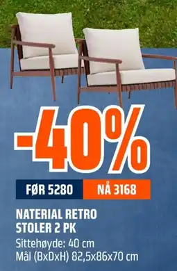 Coop Obs Naterial retro stoler 2 pk tilbud