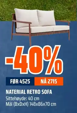 Coop Obs NATERIAL RETRO SOFA tilbud