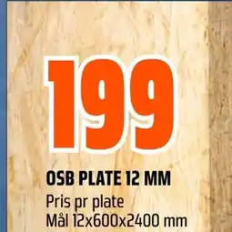 Coop Obs OSB PLATE 12 MM tilbud