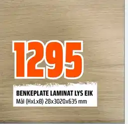 Coop Obs BENKEPLATE LAMINAT LYS EIK tilbud
