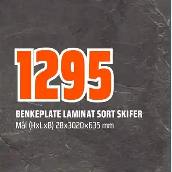 Coop Obs BENKEPLATE LAMINAT SORT SKIFER tilbud