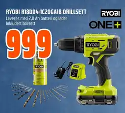 Coop Obs RYOBI R18DD4-1C20GA18 DRILLSETT tilbud