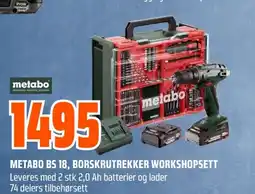 Coop Obs METABO BS 18, BORSKRUTREKKER WORKSHOPSETT tilbud