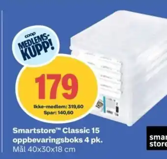 Coop Obs Smartstore™ Classic 15 oppbevaringsboks 4 pk. tilbud