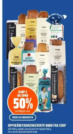 Coop Obs OPPSKÅRET/BAKERILEVERTE BRØD FRA COOP tilbud