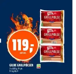 Coop Obs GILDE GRILLPØLSER tilbud