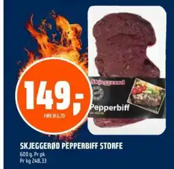 Coop Obs SKJEGGERØD PEPPERBIFF STORFE tilbud