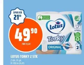 Coop Obs LOTUS TORKY 2 STK tilbud