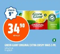 Coop Obs GREEN GIANT ORIGINAL EXTRA CRISPY MAIS 3 PK tilbud