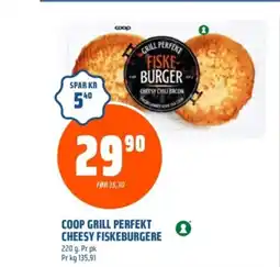 Coop Obs COOP GRILL PERFEKT CHEESY FISKEBURGERE tilbud