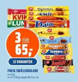 Coop Obs FREIA SMÅSJOKOLADE tilbud