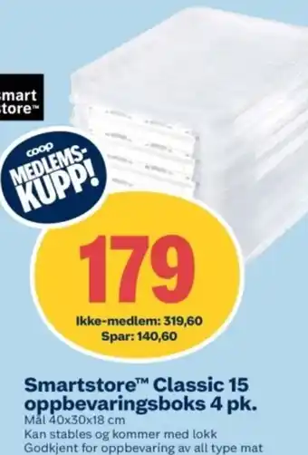Coop Obs Smartstore™ Classic 15 oppbevaringsboks 4 pk. tilbud