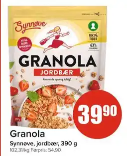 Spar Granola, NOK 39.9 tilbud