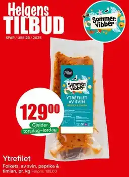 Spar Ytrefilet, NOK 129 tilbud